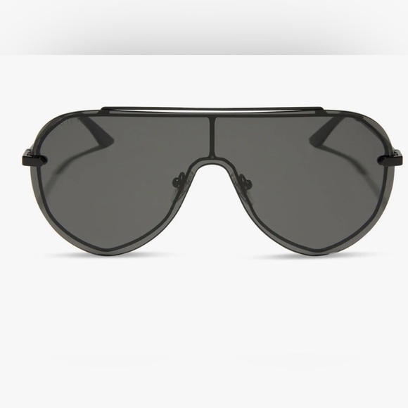 Diff Eyewear Accessories - Stylish Black Aviator Sunglasses DIFF Imani